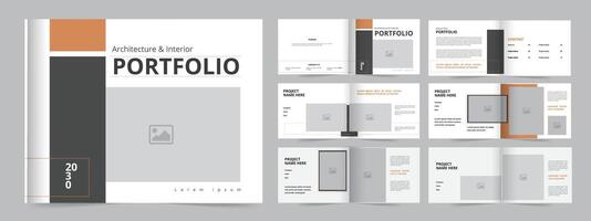 Landscape portfolio, Architecture Portfolio Layout template, Architecture Portfolio vector