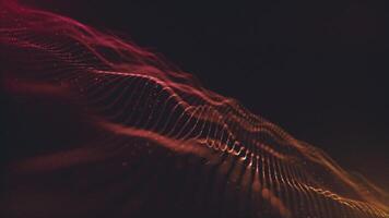 tecnologia fundo com a elegante fluindo digital fractal luz onda e dados partículas ondulando para a Câmera. isto abstrato tecnologia fundo animação é cheio hd e uma desatado laço. video
