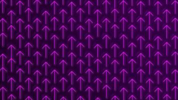 A repeating pattern of glowing pink neon arrows gently moving up and down. This direction concept background is full HD and a seamless loop. video