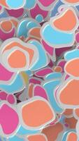 Vertical - bright funky background with groovy psychedelic morphing shiny organic shapes in warm Summer color tones. Full HD and looping abstract motion background animation. video