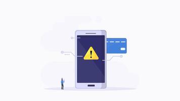 monitor e vírus Atenção em isto. Atenção notificação segurança e vírus proteção video