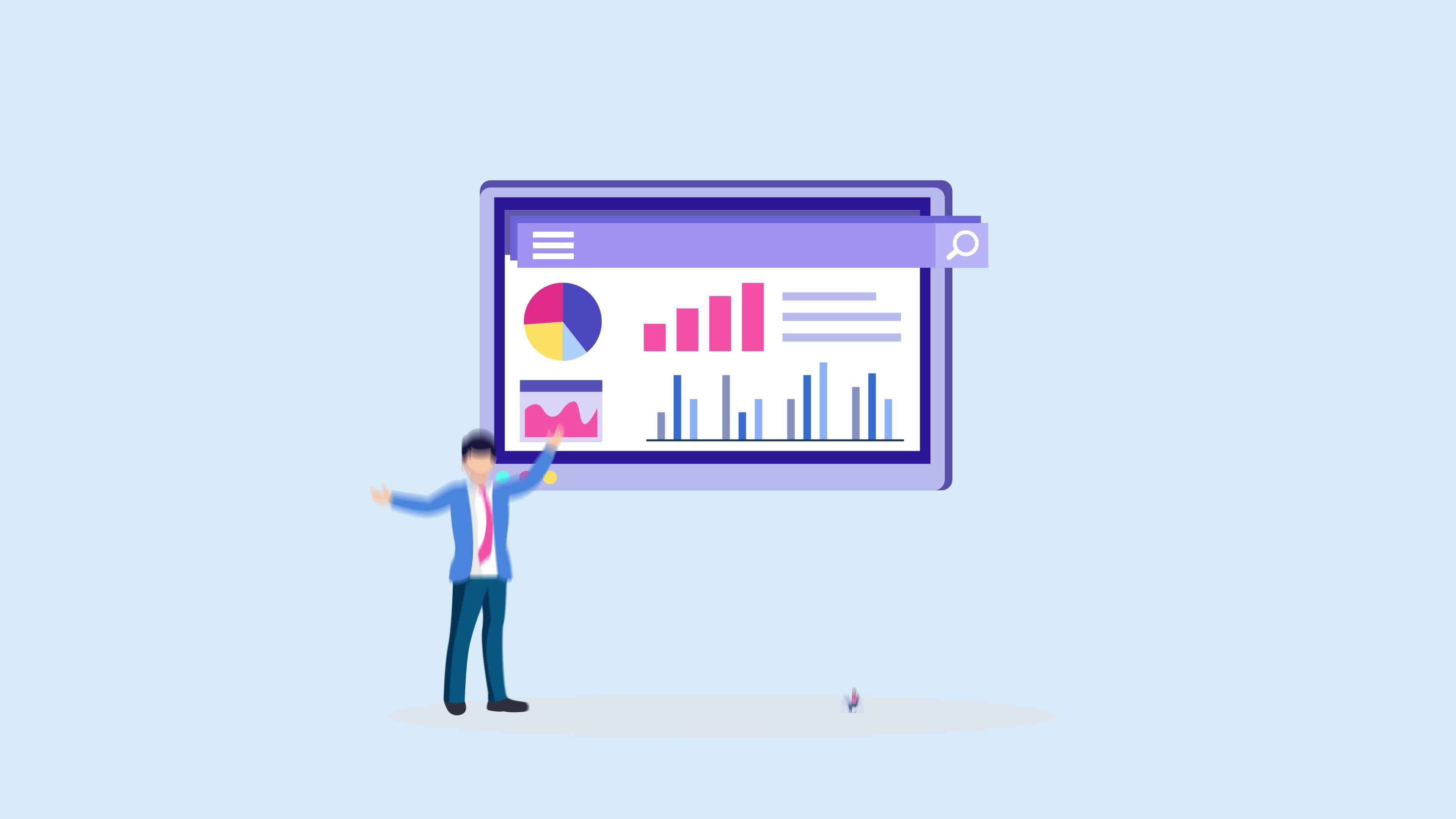 4k animation clip Data analysis. statistical for business finance ...