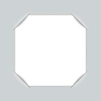 Cuts in the paper for attaching a photo template. illustration vector