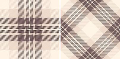 Textile plaid background of fabric check with a seamless tartan pattern texture. vector