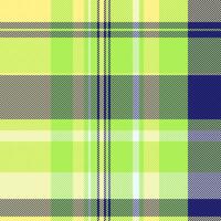 Cool textile tartan pattern, store plaid background fabric. Everyday seamless check texture in green and blue colors. vector
