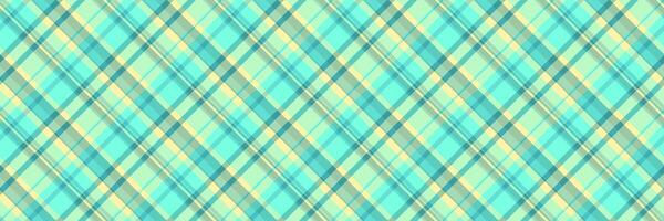Random plaid check fabric, isolation texture pattern . Collection seamless background textile tartan in teal and light colors. vector