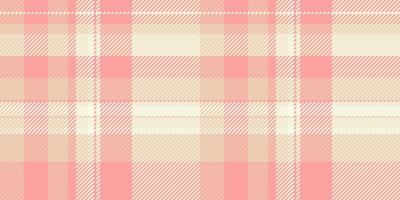 Feminine tartan check textile, jpg background fabric seamless. Rug pattern texture plaid in light and red colors. vector