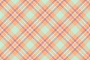 Colourful tartan pattern background, bag check texture fabric. Traditional textile plaid seamless in orange and light colors. vector