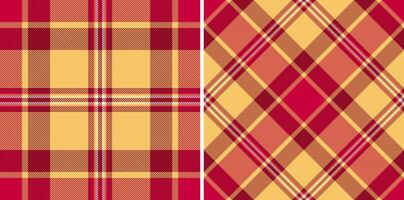 Seamless texture of check plaid textile with a background pattern tartan fabric. vector