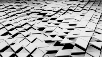 Background of triangles, abstract background, seamless loop. Design. Transforming surface of monochrome tiles. video