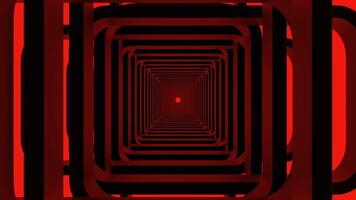 Movement through square 3d tunnel. Design. 3D lines in square tunnel with colored background. Looped traffic through square tunnel video
