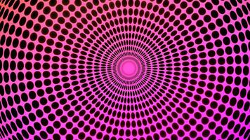 Hypnotic abstract animated colorful rays of small squares moving and blinking around the circle. Design. Colorful blinking hypnotic signal, seamless loop. video