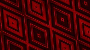 Abstract motion graphics and animated background with spreading red and black rhombuses. Motion. Kaleidoscopic pattern with rhombuses. video