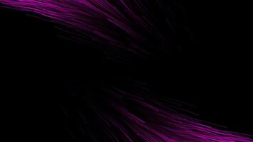 Black background with animation.Motion.Bright lines of light color spread across the footage on a dark background in abstraction. video