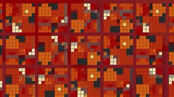 Mosaic with many little colorful square pieces, abstract 3D background. Motion. Beautiful pattern with small moving tiles. video