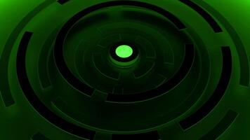Green background.Design. A sliding maze in abstraction that rotates and changes paths inside video
