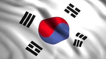Background of waving flag of country. Motion. Close-up of beautiful moving flag. 3D Japanese flag waving in wind video