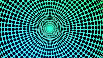Hypnotic background with dots rotating from center. Design. Bright background with hypnotic rotating circles of dots. Psychedelic and hypnotic background with dotted lines in circles video