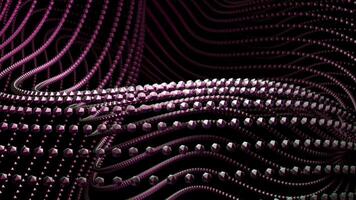 Bright loop.Design.A black background on which a large loop made of roundels in animation moves in different directions and changes colors. video