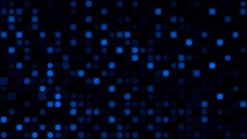 Disco background with moving glowing squares. Motion. Retro background with moving squares in style of club. Moving colored squares on black background in retro style video