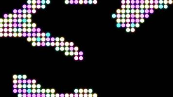 Abstract retro pixelated background with randomly moving digital colorful circles. Design. Moving screen of changing round particles. video