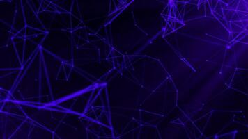 comovente geométrico plexos dentro computador espaço. movimento. molecular ou geométrico plexos dentro espaço. linhas com pontos estão conectado para dentro molecular correntes video