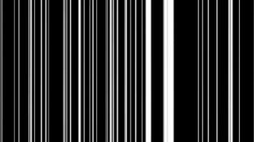 Animation of moving vertical lines on black background. Design. Moving vertical barcode lines in space. Computer space with moving vertical lines video