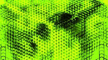 Distorted movement of grid, light and shadow. Design. Black stains flowing chaotically on grainy texture. video