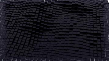 Abstract black and white transforming squared surface. Design. Unusual spinning texture of squared tiles, seamless loop. video