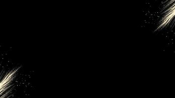Moving streams of energy lines on black background. Motion. Parallel flows of energy lines. Streams in form of feathers spread in space video