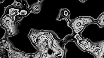 White and black background. Design. Bright blots in 3D format that blur and create various patterns. video