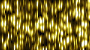 Bright golden pixels. Motion. Small particles in abstraction that shine with different sides . video