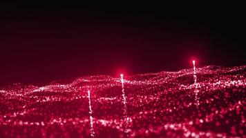 Glitter pink particles abstract background, flickering particles with bokeh effect. Motion. Bright comets flying on a black background. video
