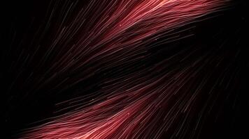 Parallel flows of energy lines on black background. Motion. Energy threads move in luminous stream. Flows of cirrus lines in energy space video