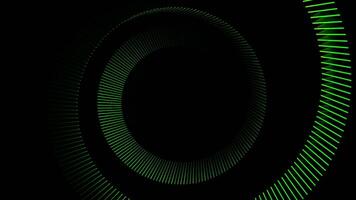 Dark background.Design.Green and white lines in animation that create different patterns video