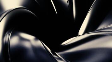 Metallic black and white glowing swirling texture, seamless loop. Design. Monochrome rotating glowing substance. video