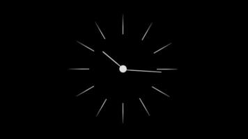 Simple watch face with fast-moving hands. Design. Time on clock is going fast. Hands on clock go fast and speed up time video