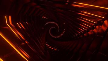 Abstract turquoise square shaped tunnel moving slowly, seamless loop. Design. Endless long corridor with the spot in the middle. video