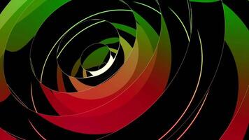 A big rose in abstraction. Design. an alder flower with huge petals that gives off different colors in abstraction moves and rotates. video