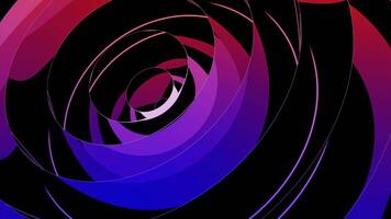 Abstract rotating mechanism of an unusual machine, seamless loop. Design. Dark blue and pink plastic round machine with the spot in the middle spreading spinning round details. video