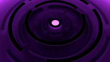 Glowing dot in center with rotating rings. Design. Futuristic mechanism with glowing button and rotating rings. Mechanism with button in space style video