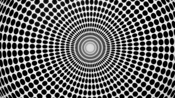 Black and white background.Design.Black and white round small circles in abstraction move and flash in different colors.Changing black to white. video