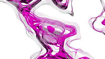 White background.Design.Green and pink blots in abstraction creating bright patterns rotate from side to side . video