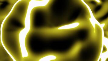 A large bright yellow molecule.Design. A huge molecule in 3d format that spins and impulsively beats . video