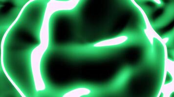 Rotating 3d liquid. Design. Abstract neon liquid rotates and changes. Liquid moves and changes in air. Live 3d texture video
