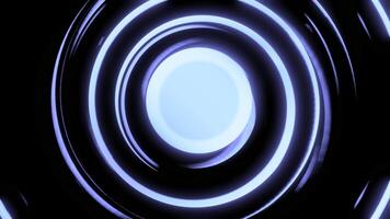Black background.Design.Bright lines in abstraction around a sphere that rotate in 3d. video