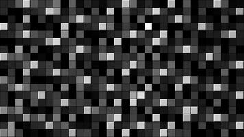 brilhante mosaicos.motion. Sombrio fundos em que pequeno quadrados dentro 3d instantâneo com diferente cores e cintilar brilhantemente. video