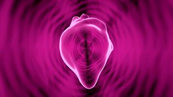 Bright aggressive background.Design.A large 3d heart on a pink background that beats creating vibrations. video