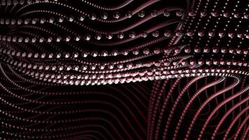 Bright loop.Design.A black background on which a large loop made of roundels in animation moves in different directions and changes colors. video