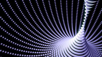 Funnel with moving lines. Design. Inside temporary space with funnel. Moving funnel of space-time continuum. Wormhole or black hole in linear moving animation video